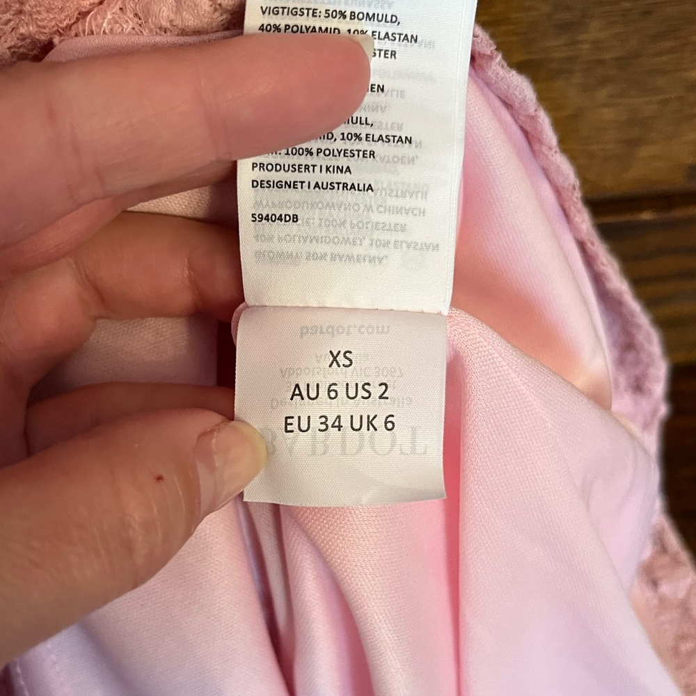 NWT Bardot Albie Knit Floral Lace Maxi Dress in Candy Pink, XS/2 - Picture 9 of 15